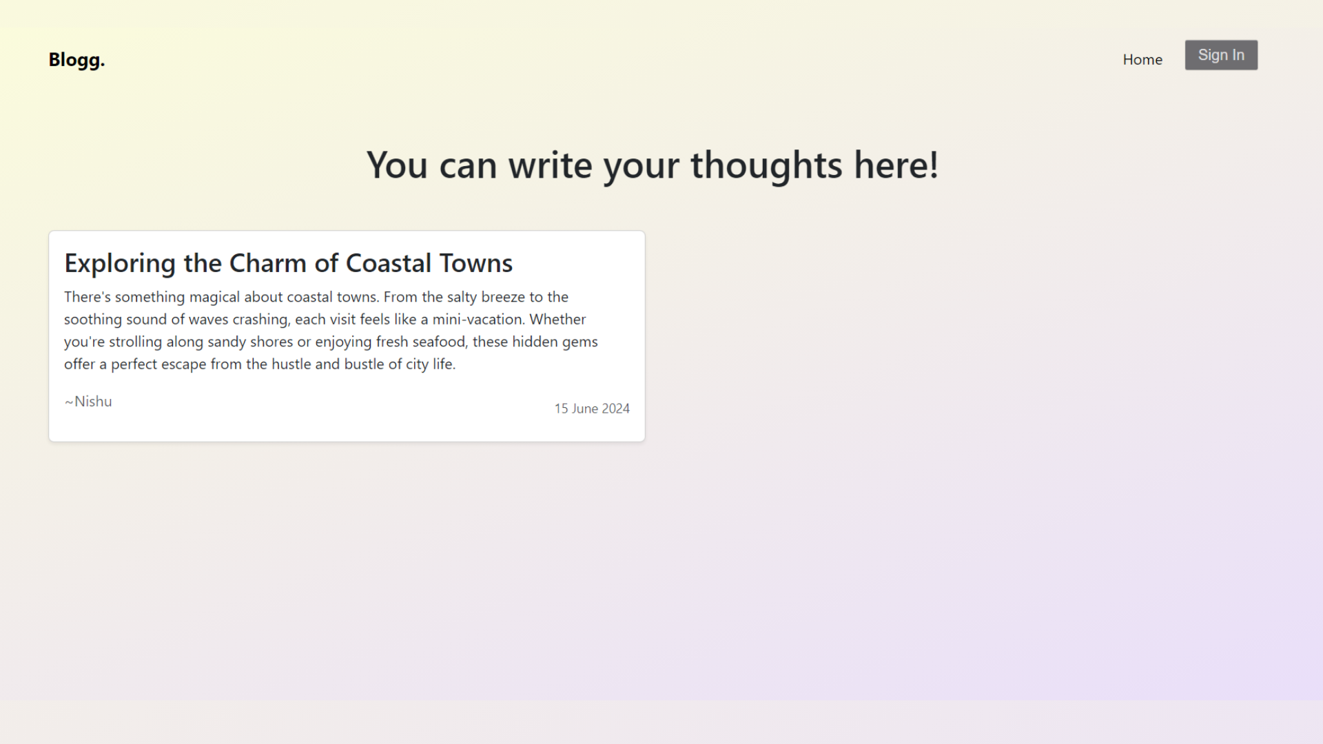 Blog Website